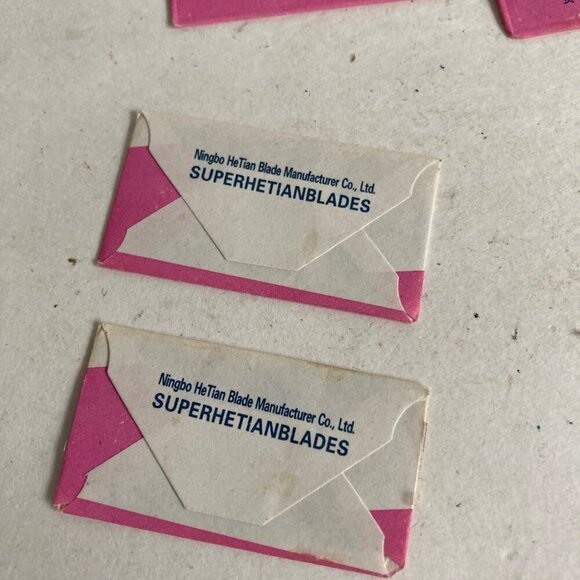 Vintage Razor Blade Lot HE TIAN 1701 & GEM BLADES Single Edge - Picture 4 of 7